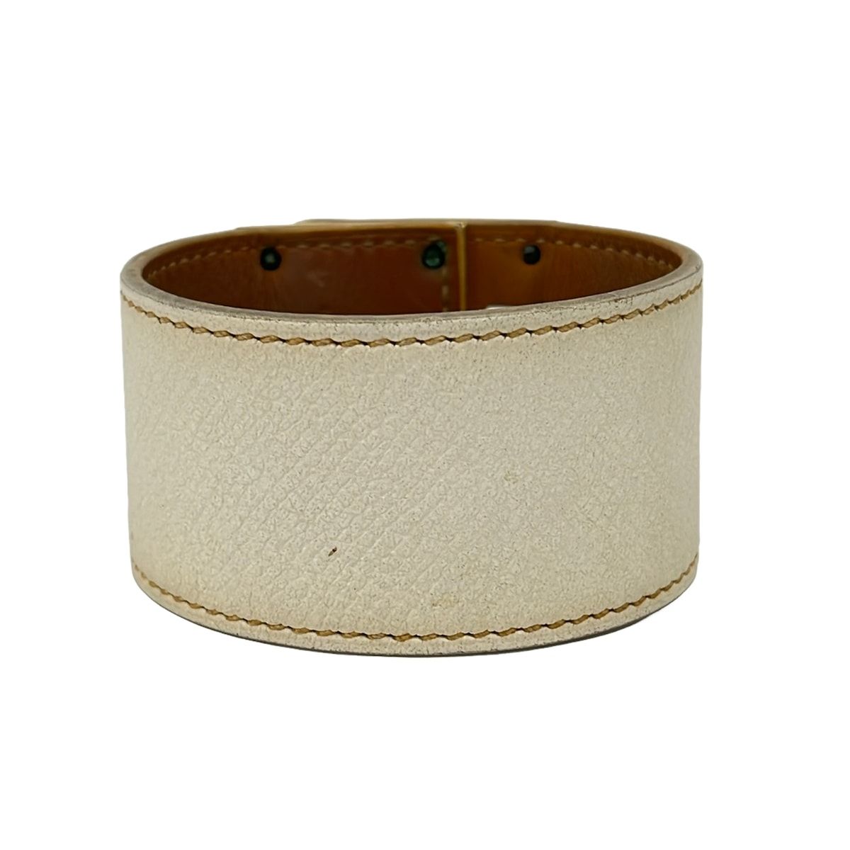 Hermes Bracelet Tall Ivory Gold — view 3