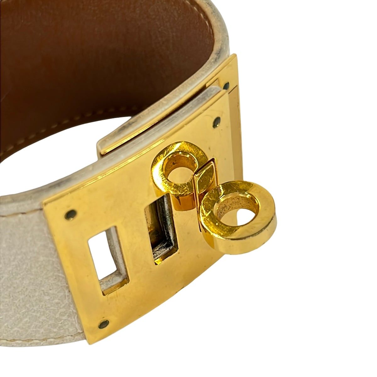 Hermes Bracelet Tall Ivory Gold — view 4