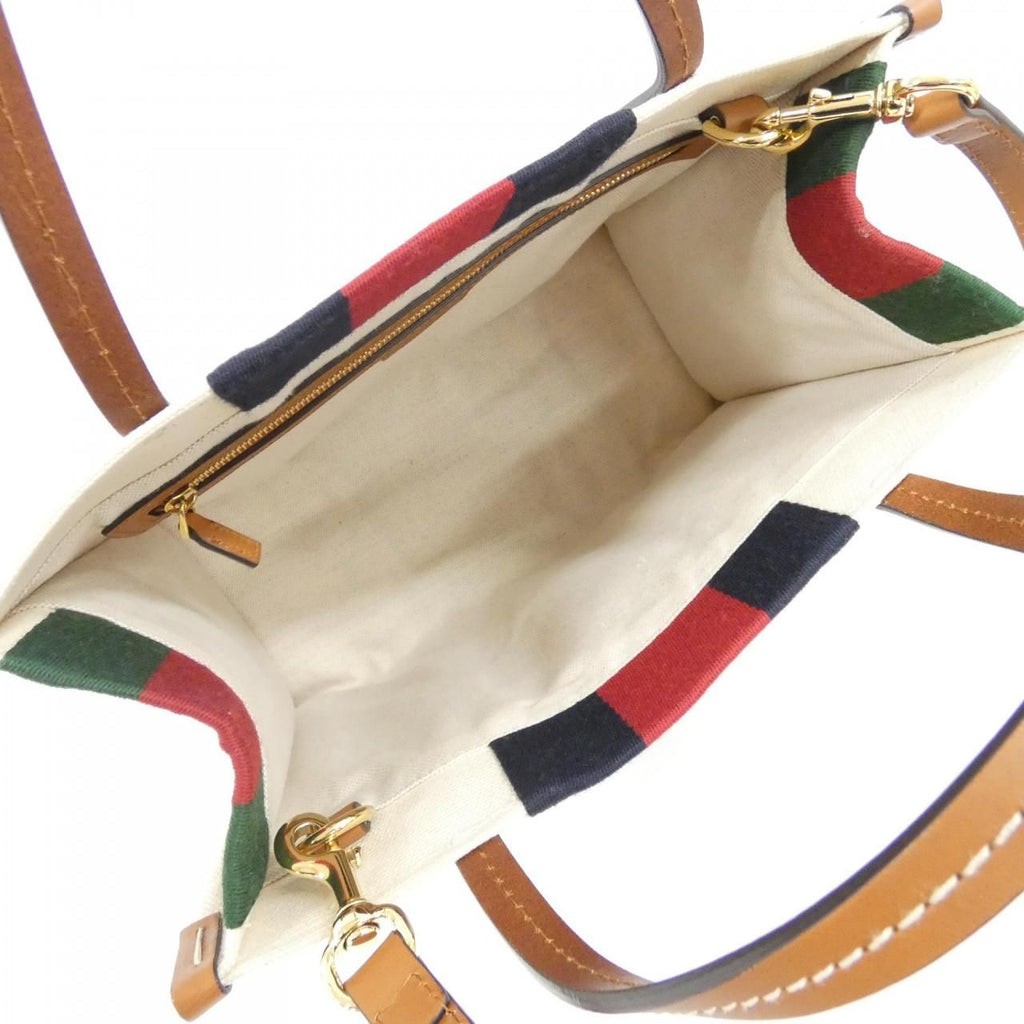 Gucci Fabcl Bag Handbag White — view 6