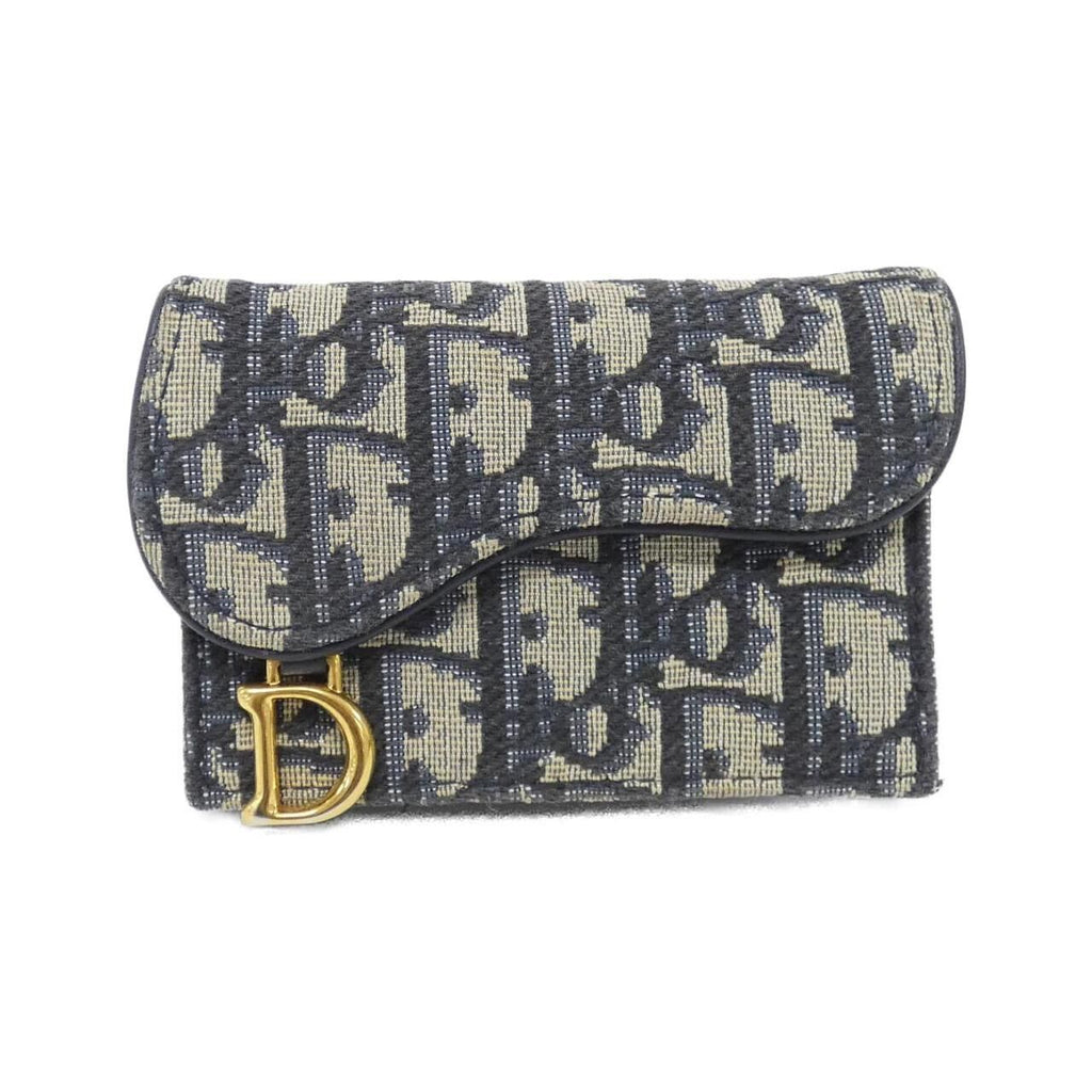 Dior Oblique Saddle Blue Card Holder Case