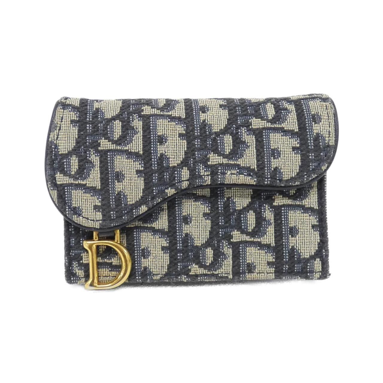 Dior Oblique Saddle Blue Card Holder Case