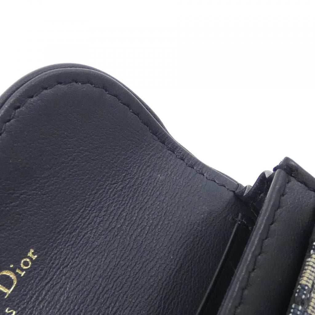 Dior Oblique Saddle Blue Card Holder Case — view 8