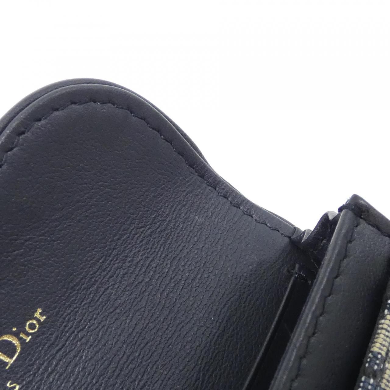 Dior Oblique Saddle Blue Card Holder Case — view 8