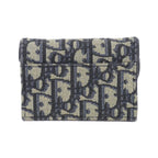 Dior Oblique Saddle Blue Card Holder Case — view 2