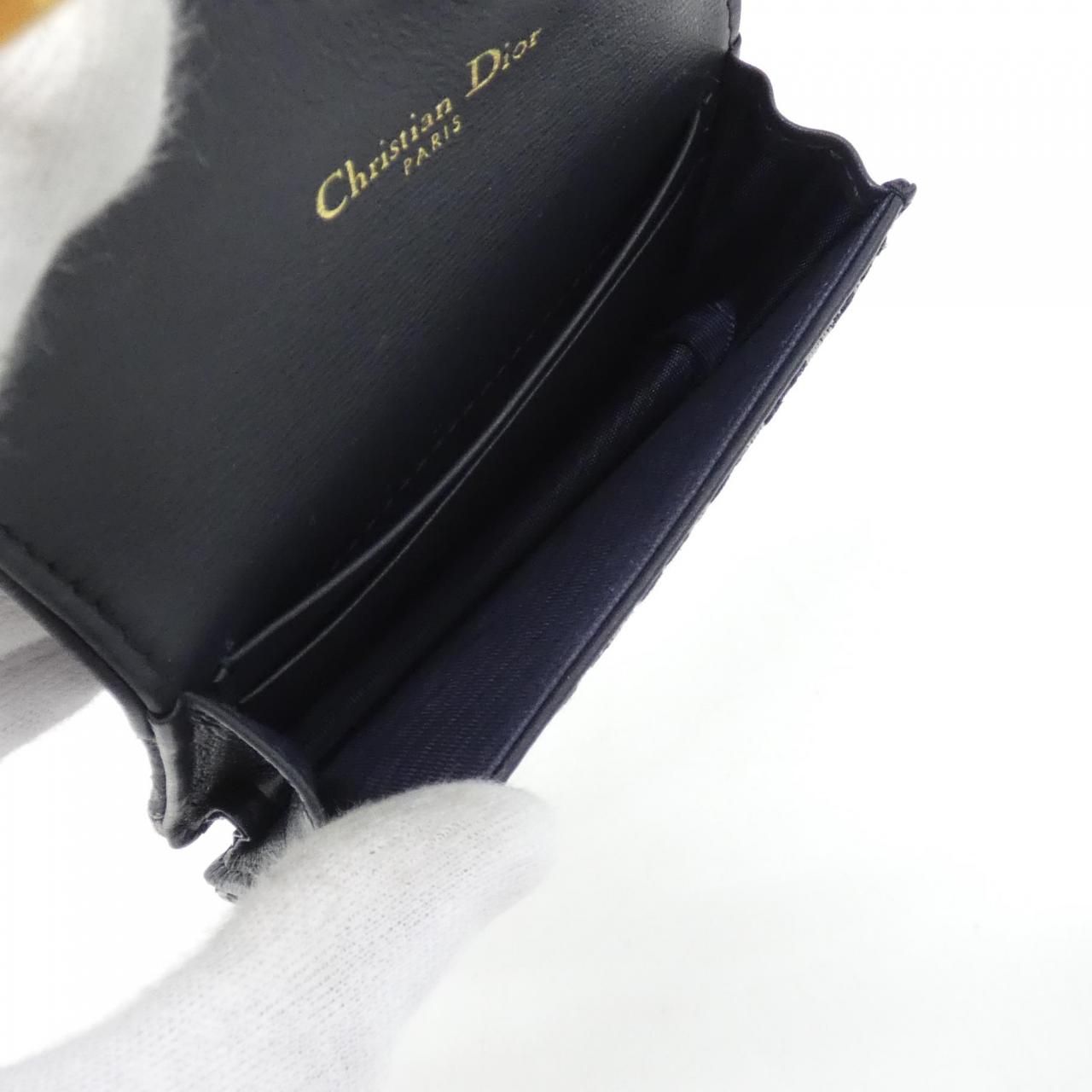 Dior Oblique Saddle Blue Card Holder Case — view 9