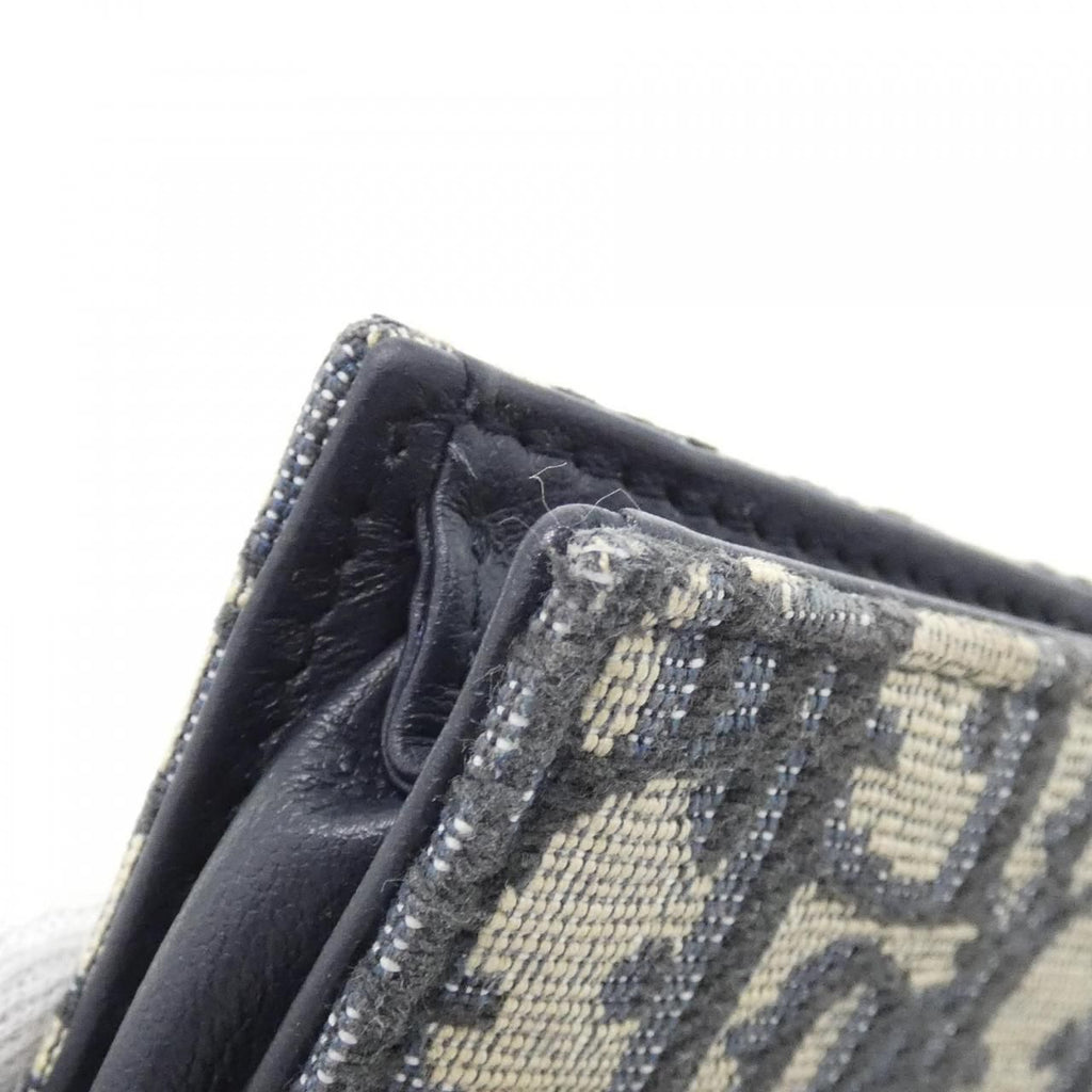 Dior Oblique Saddle Blue Card Holder Case — view 3