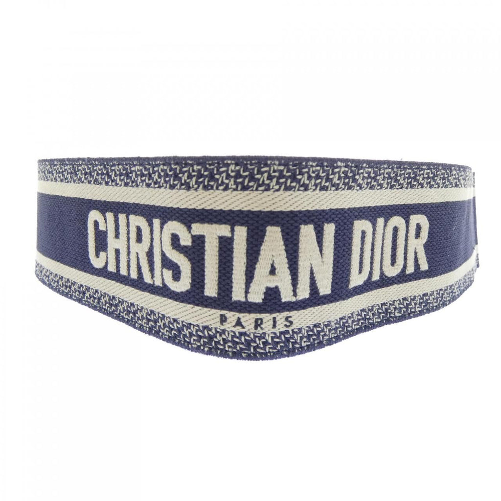 Dior Embroidery Belt Navy — view 2
