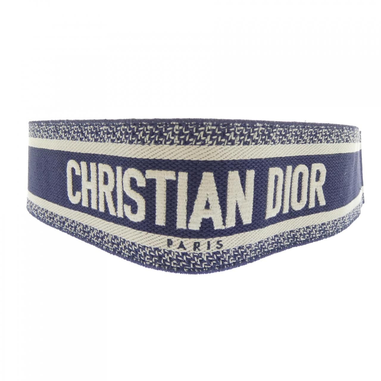 Dior Embroidery Belt Navy — view 2