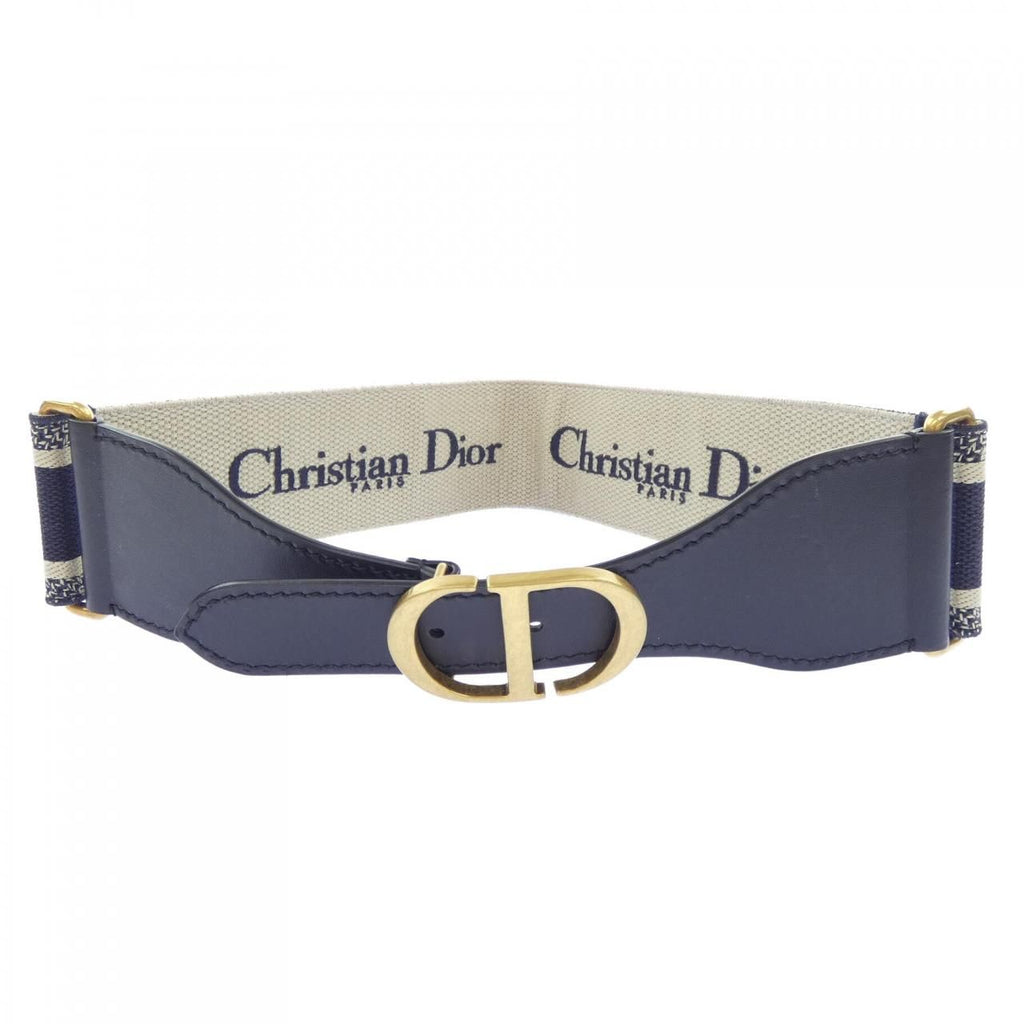 Dior Embroidery Belt Navy