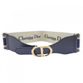 Dior Embroidery Belt Navy