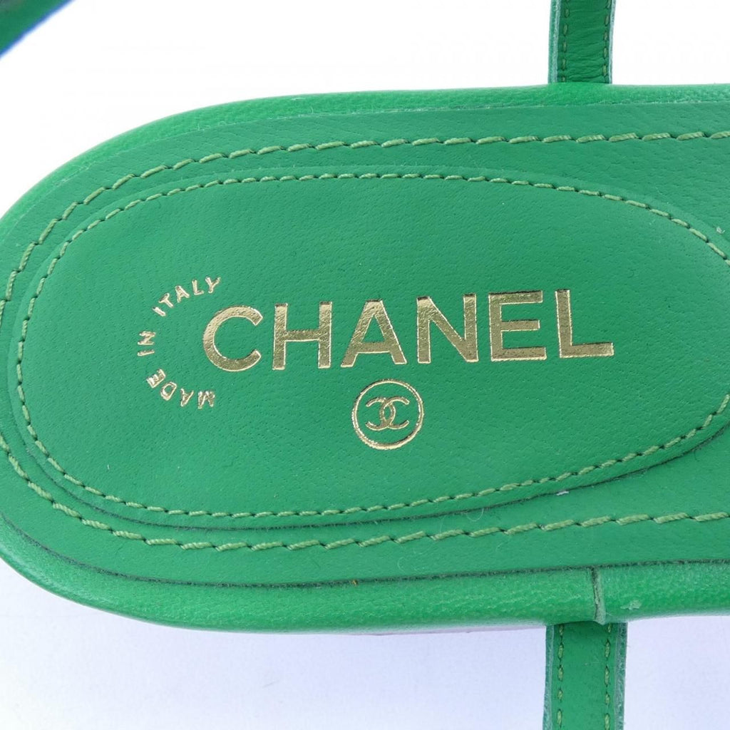 Chanel Sandals Green — view 6