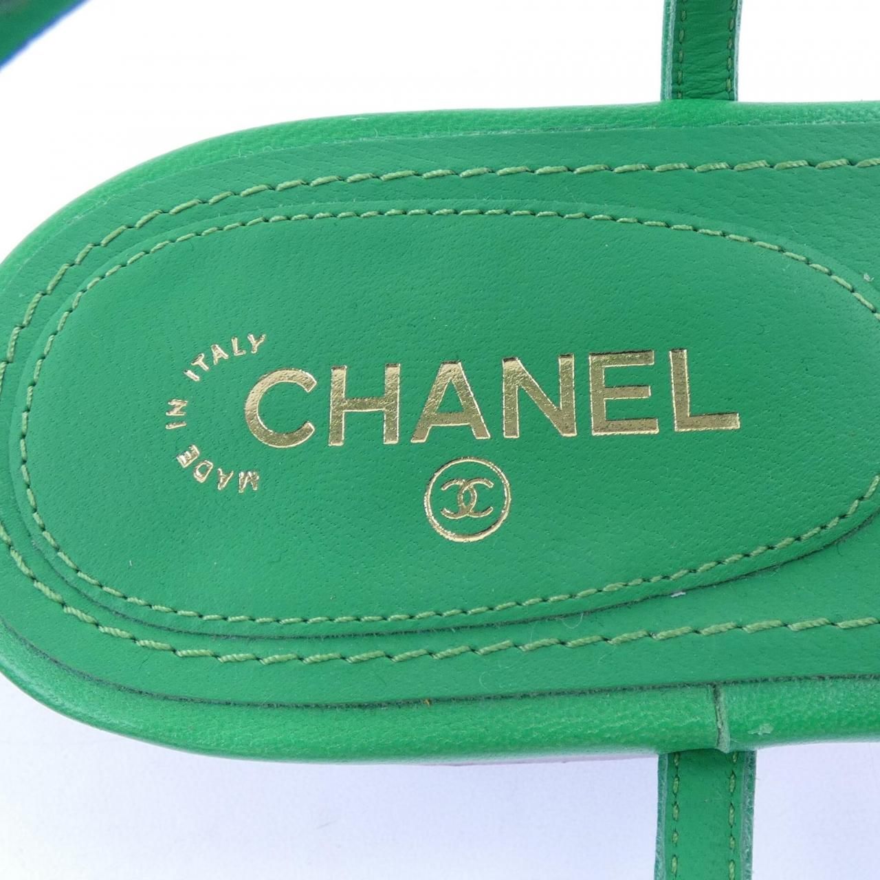 Chanel Sandals Green — view 6
