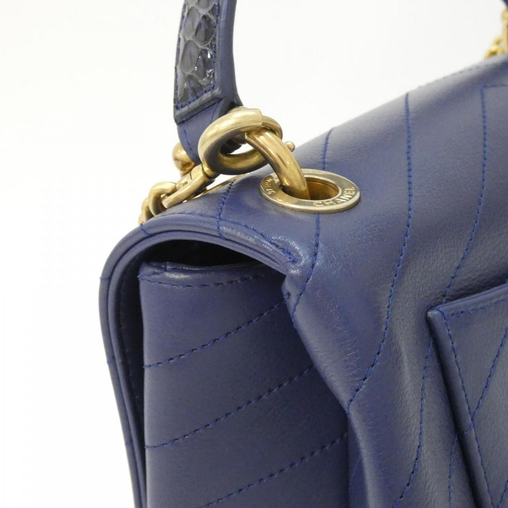 Chanel Bag Handbag Blue — view 4