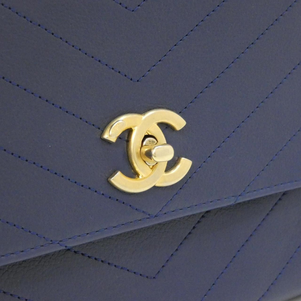 Chanel Bag Handbag Blue — view 6
