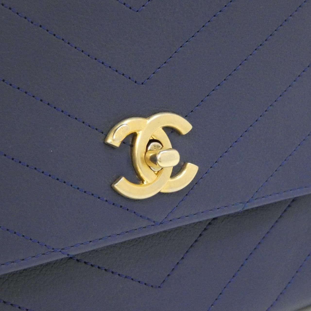 Chanel Bag Handbag Blue — view 6