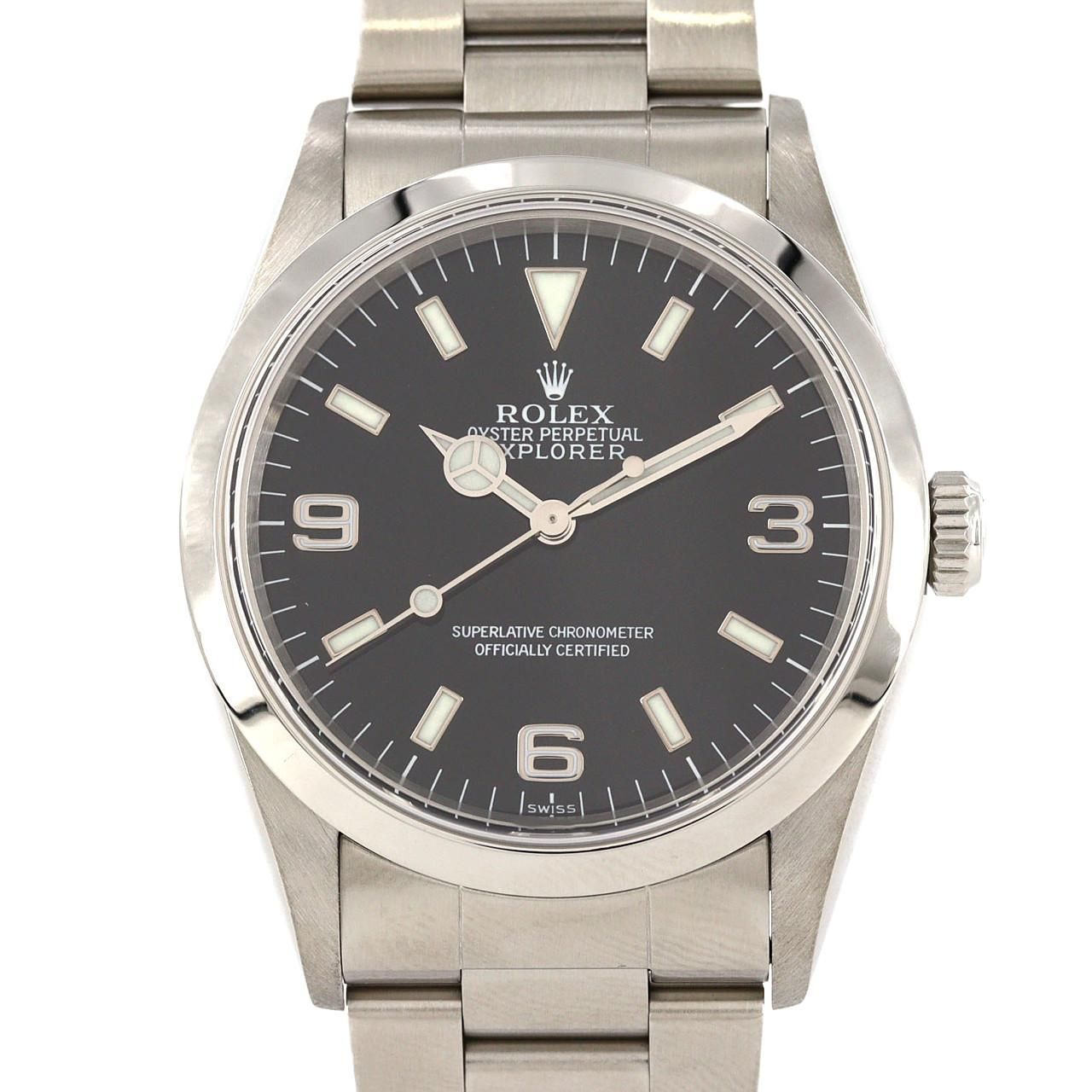 Rolex Explorer I SS Automatic Winding a Number Watch