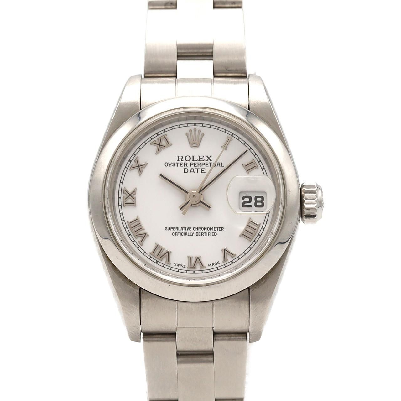 Rolex Oyster Perpetual Date SS Automatic Winding Number Watch