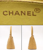Chanel Tote Gold Caviar Leather Reissue Medallion No 5 — view 4