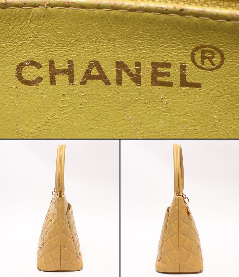 Chanel Tote Gold Caviar Leather Reissue Medallion No 5 — view 4