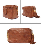 Chanel Chain Shoulder Bag Lambskin Gold Quilted — view 2