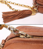 Chanel Chain Shoulder Bag Lambskin Gold Quilted — view 6