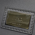 Fendi Handbag Peekaboo Iconic Dark Navy Bordeaux Leather — view 9