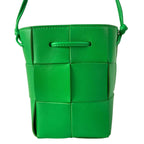 Bottega Veneta Shoulder Bag Maxi Intrecciatocrossbody Green Drawstring Leather — view 3