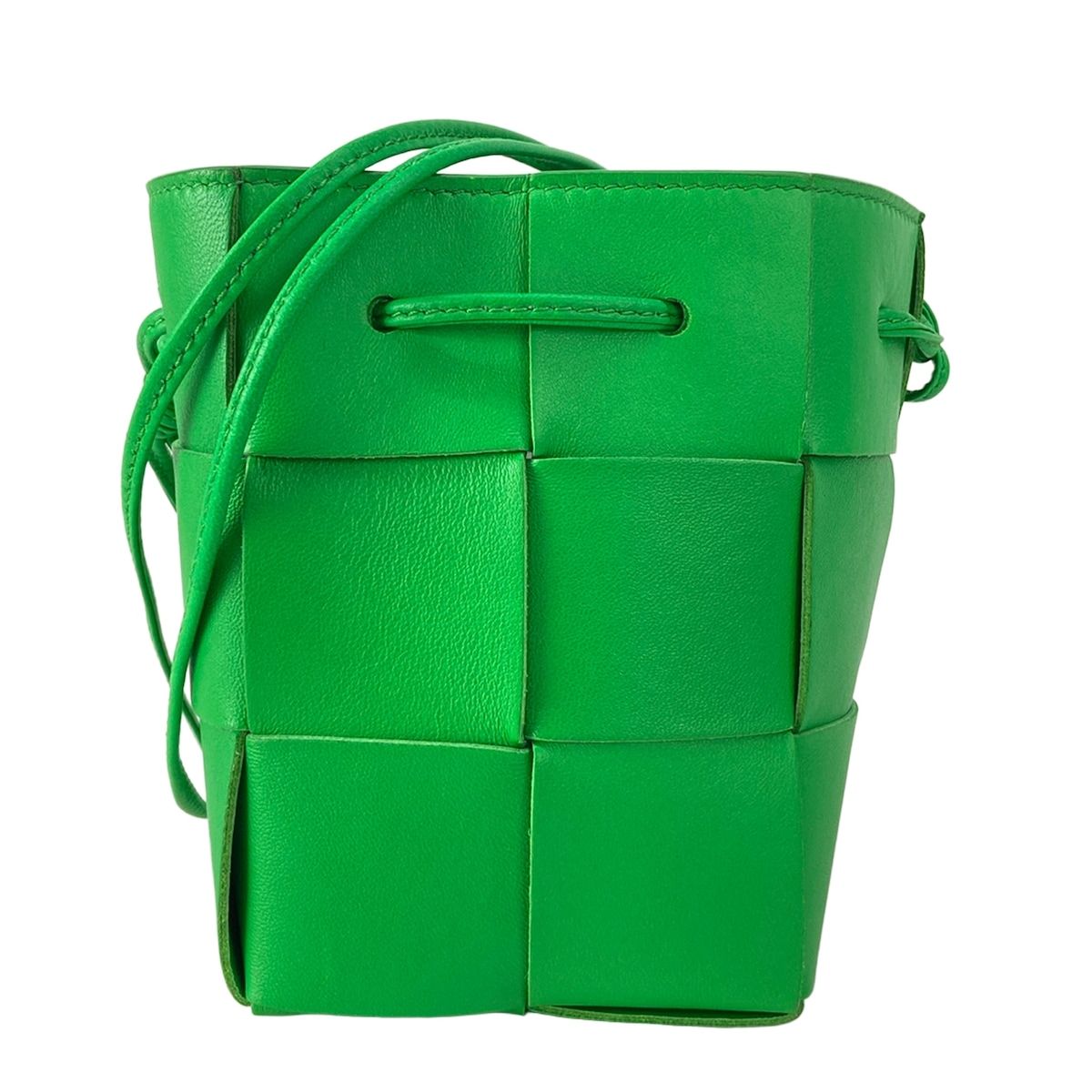 Bottega Veneta Shoulder Bag Maxi Intrecciatocrossbody Green Drawstring Leather