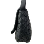 Bottega Veneta Shoulder Bag Cobble Small Messenger Intrecciato Black Leather — view 4