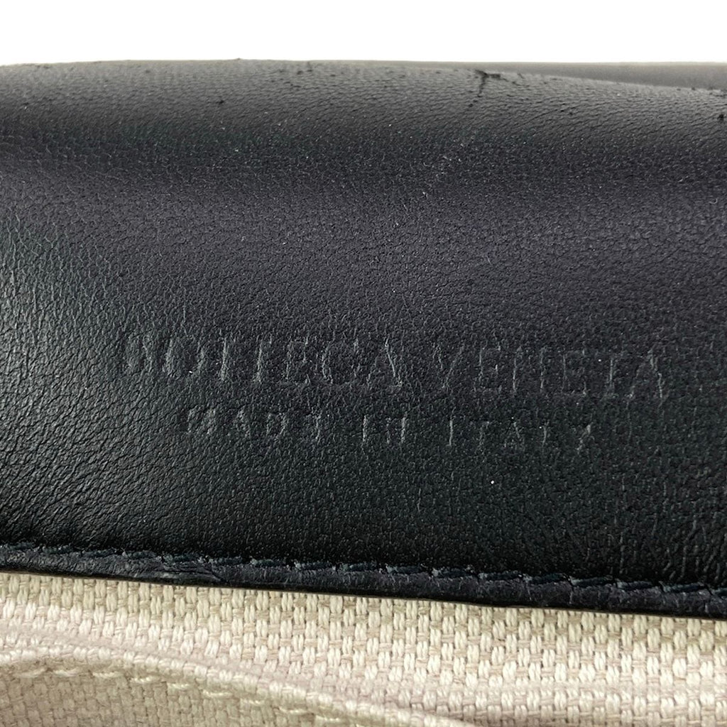 Bottega Veneta Shoulder Bag Cobble Small Messenger Intrecciato Black Leather — view 8