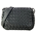 Bottega Veneta Shoulder Bag Cobble Small Messenger Intrecciato Black Leather