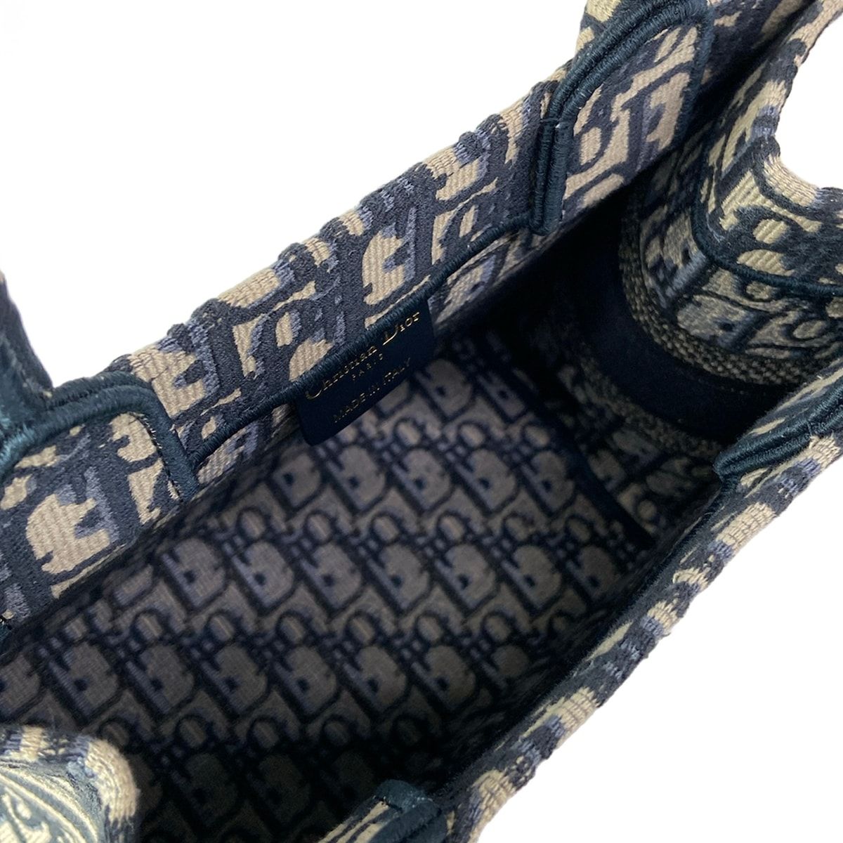 Dior Tote Book Small Ivory Navy — view 7
