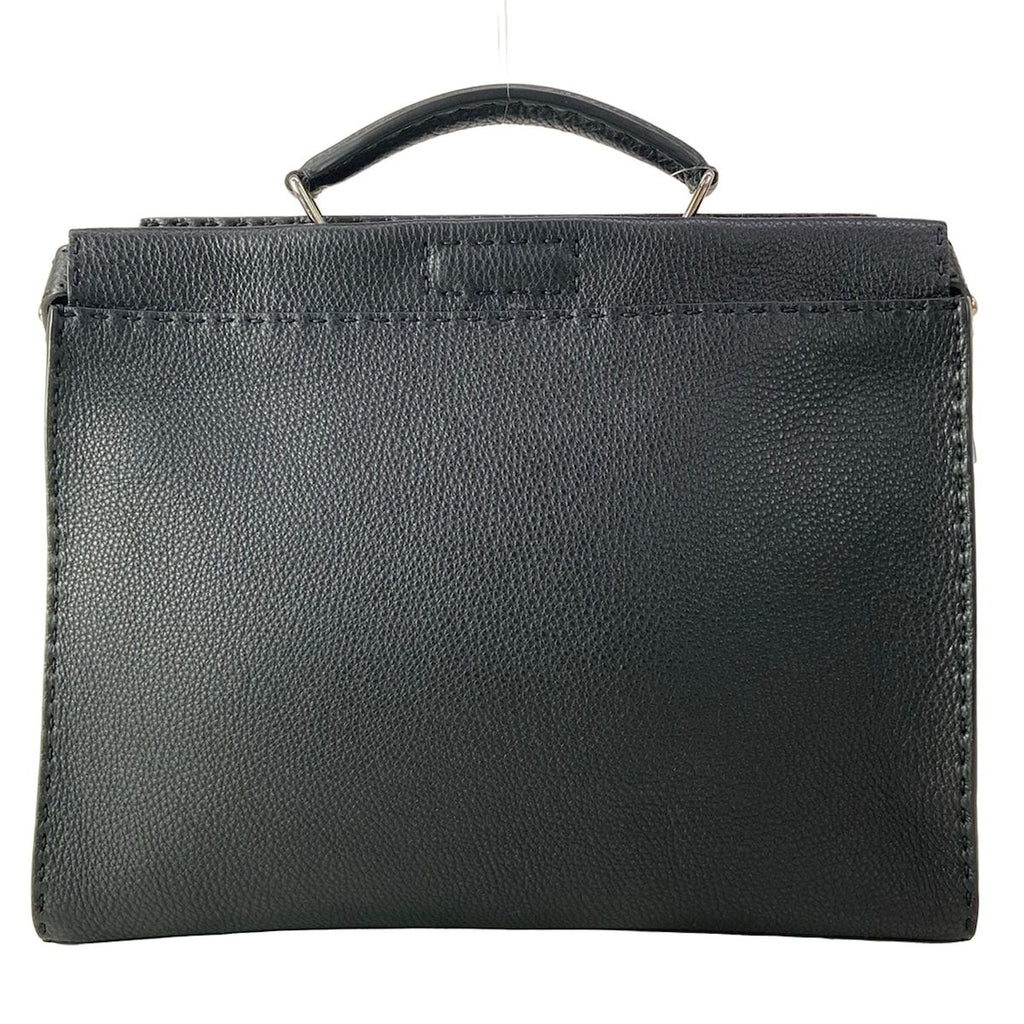 Fendi Business Bag Peekaboo Iconic Fitselleria Black Monster Eye Leather