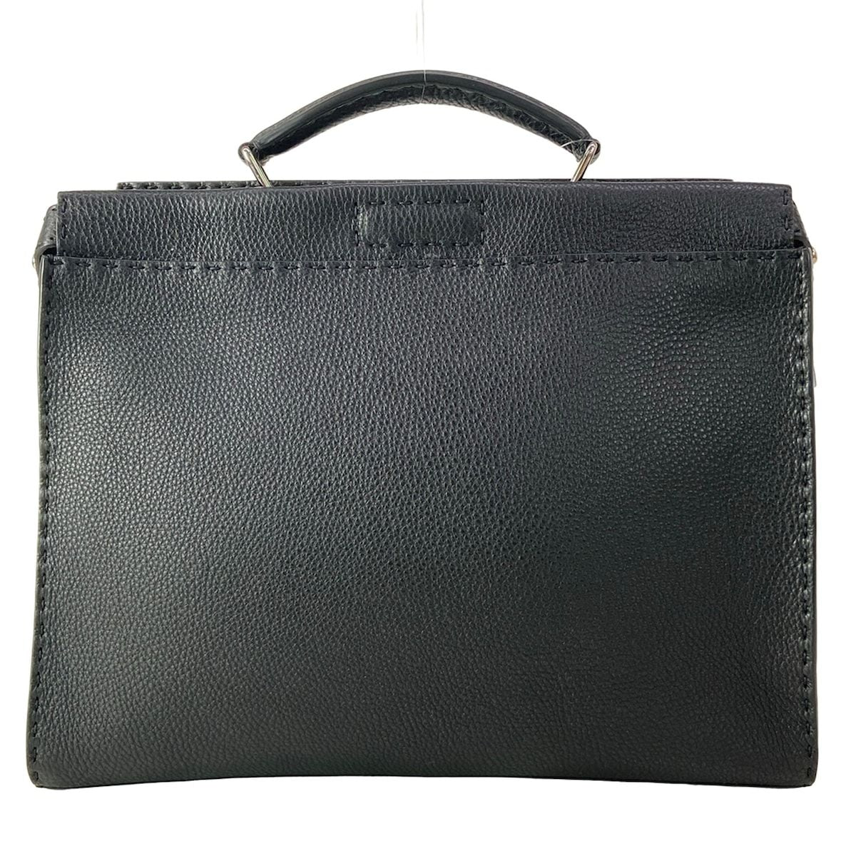 Fendi Business Bag Peekaboo Iconic Fitselleria Black Monster Eye Leather