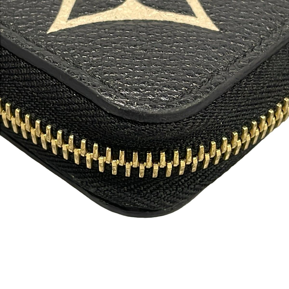 Louis Vuitton Wallet Bicolor Monogram Empreinte Zippy Black Beige Leather — view 6