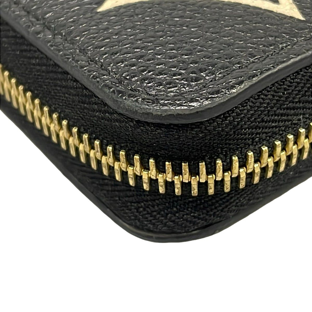 Louis Vuitton Wallet Bicolor Monogram Empreinte Zippy Black Beige Leather — view 7