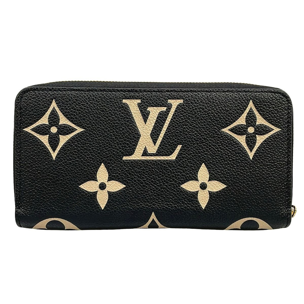 Louis Vuitton Wallet Bicolor Monogram Empreinte Zippy Black Beige Leather — view 2