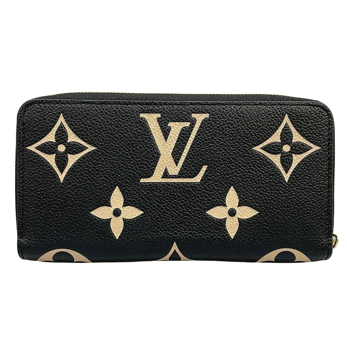 Louis Vuitton Wallet Bicolor Monogram Empreinte Zippy Black Beige Leather — view 2