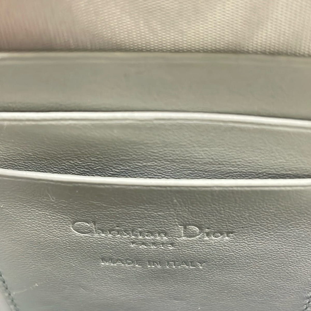 Dior Mobile Phone Case Lady Light Blue Quilted Leather — view 4