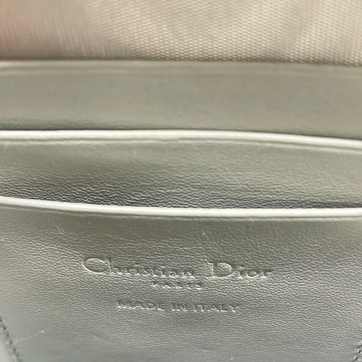 Dior Mobile Phone Case Lady Light Blue Quilted Leather — view 4