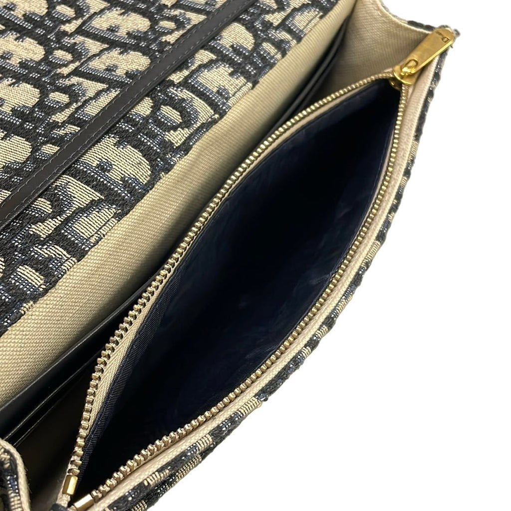 Dior Wallet Saddle Navy Chain Leather — view 5
