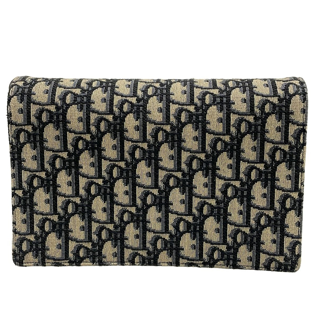 Dior Wallet Saddle Navy Chain Leather — view 2