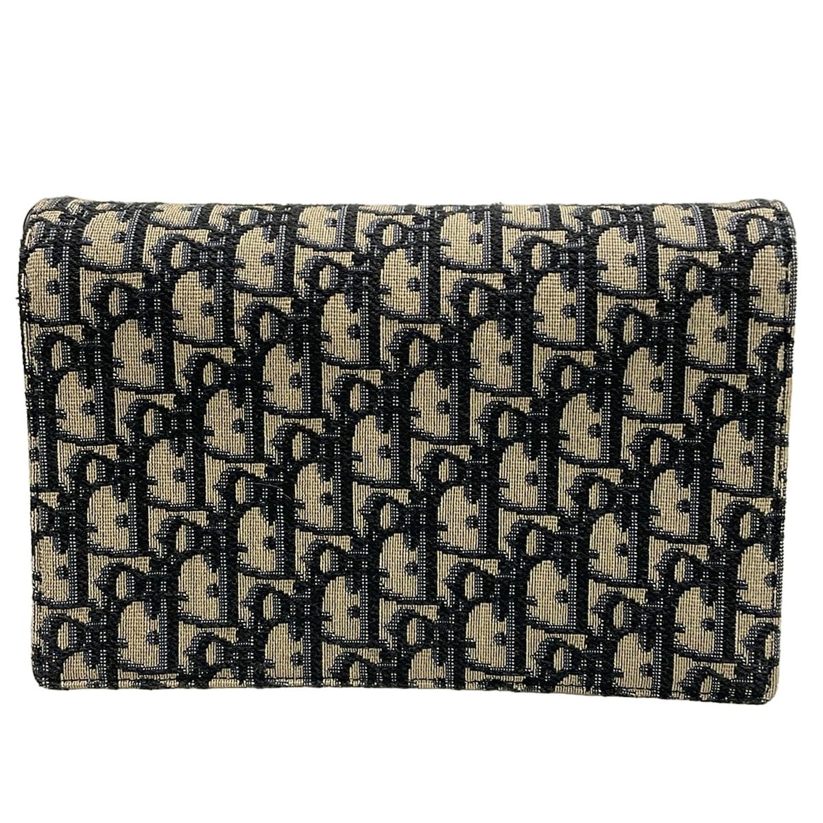 Dior Wallet Saddle Navy Chain Leather — view 2