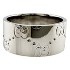 Gucci Icon Wide Ring 18k White Gold — view 6