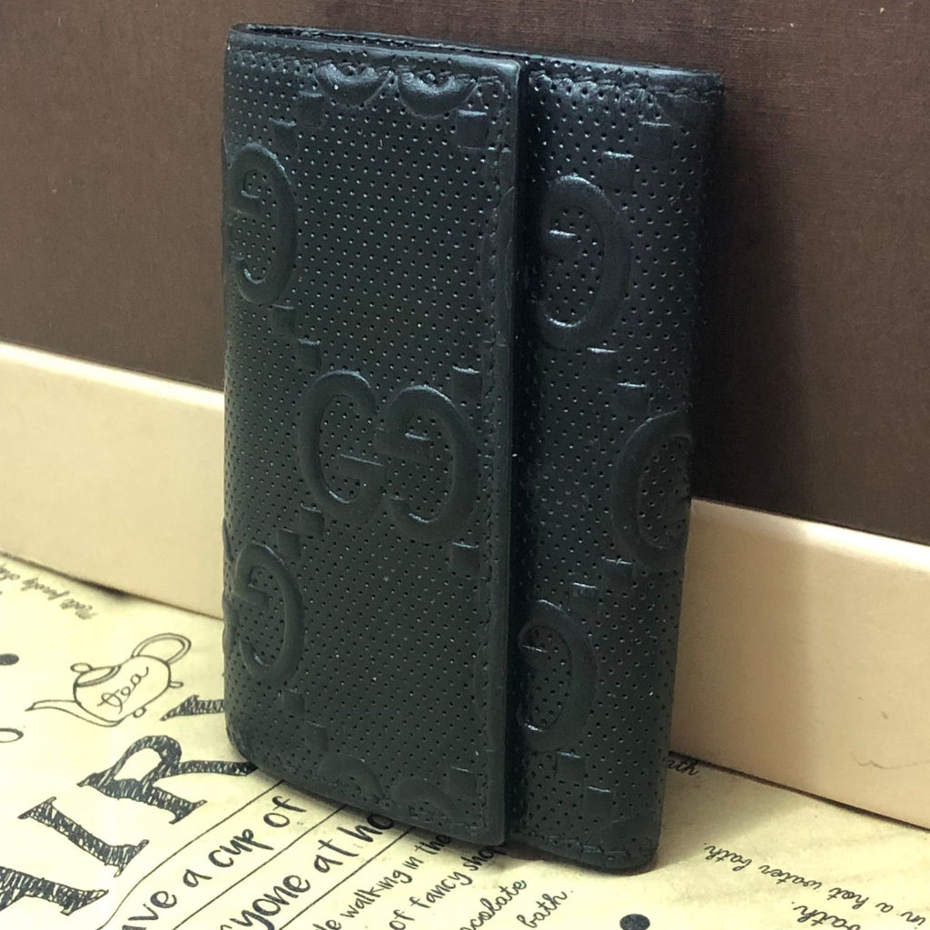 Gucci Key Case GG Embossed Logo Key Holder