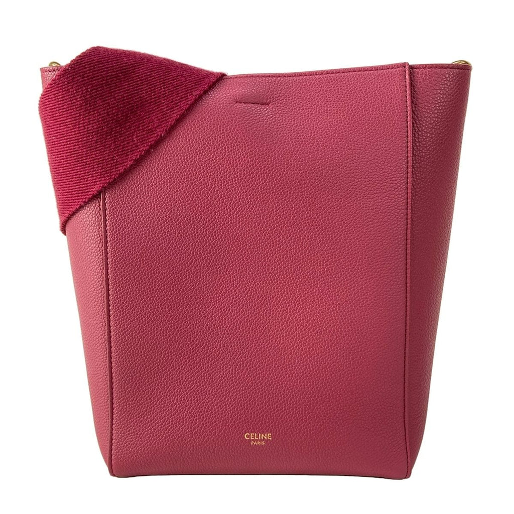 Celine Shoulder Bag Sangles Bucket Small Raspberry Removable Strap