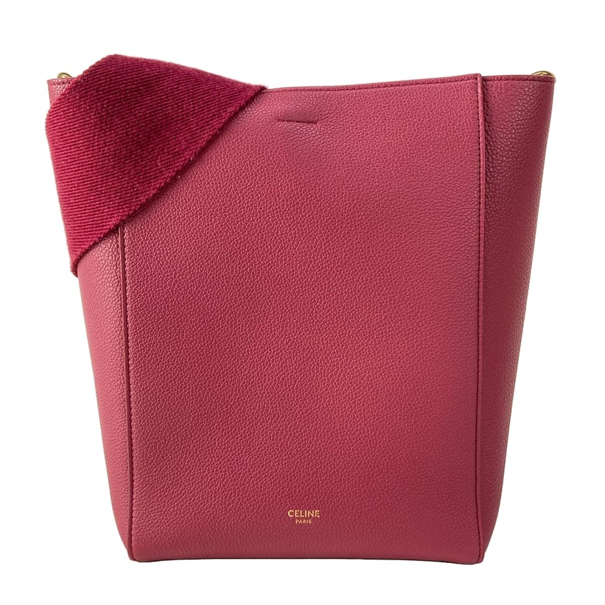 Celine Shoulder Bag Sangles Bucket Small Raspberry Removable Strap