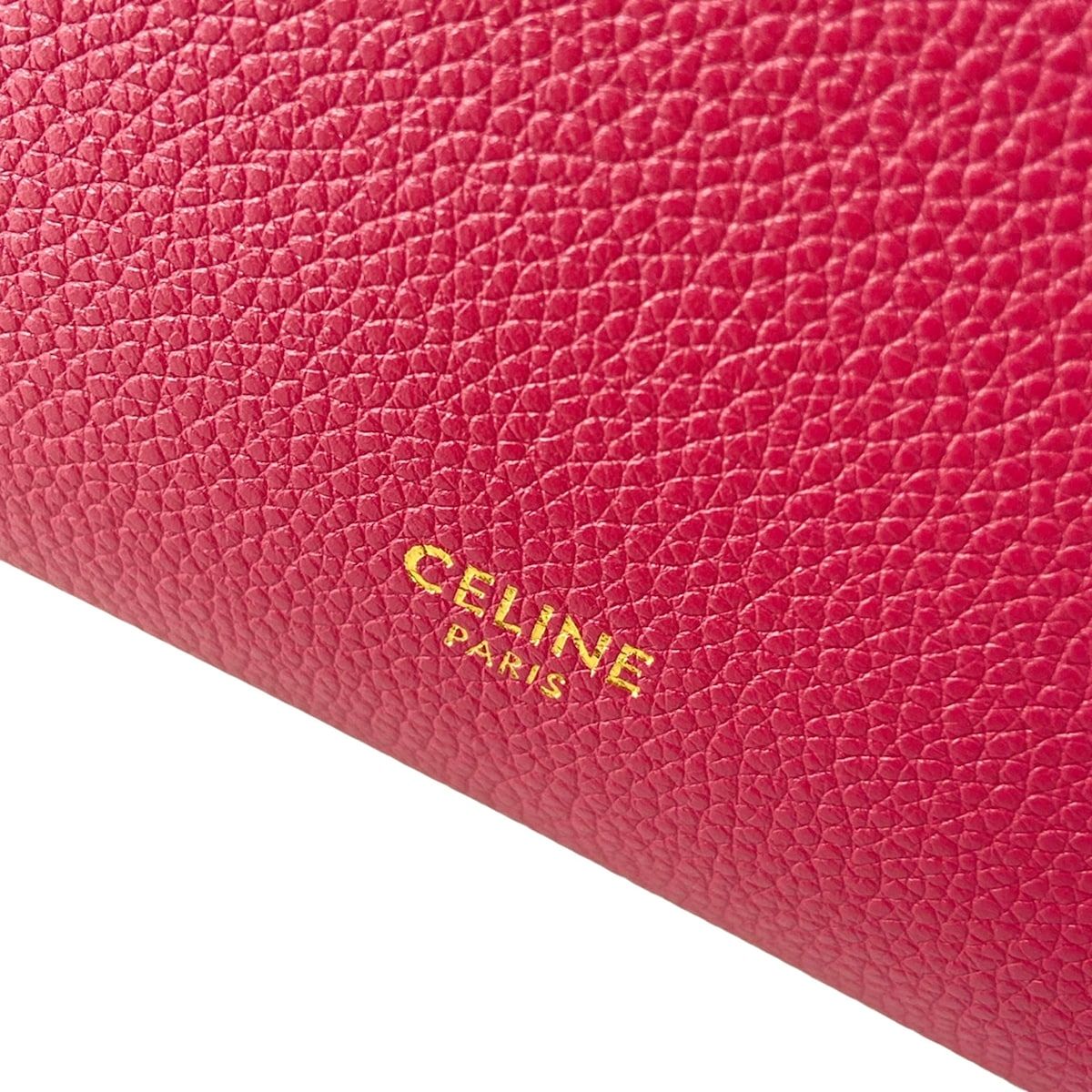Celine Shoulder Bag Sangles Bucket Small Raspberry Removable Strap — view 9