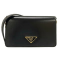 Prada Wallet Black Chain Leather