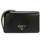 Prada Wallet Black Chain Leather